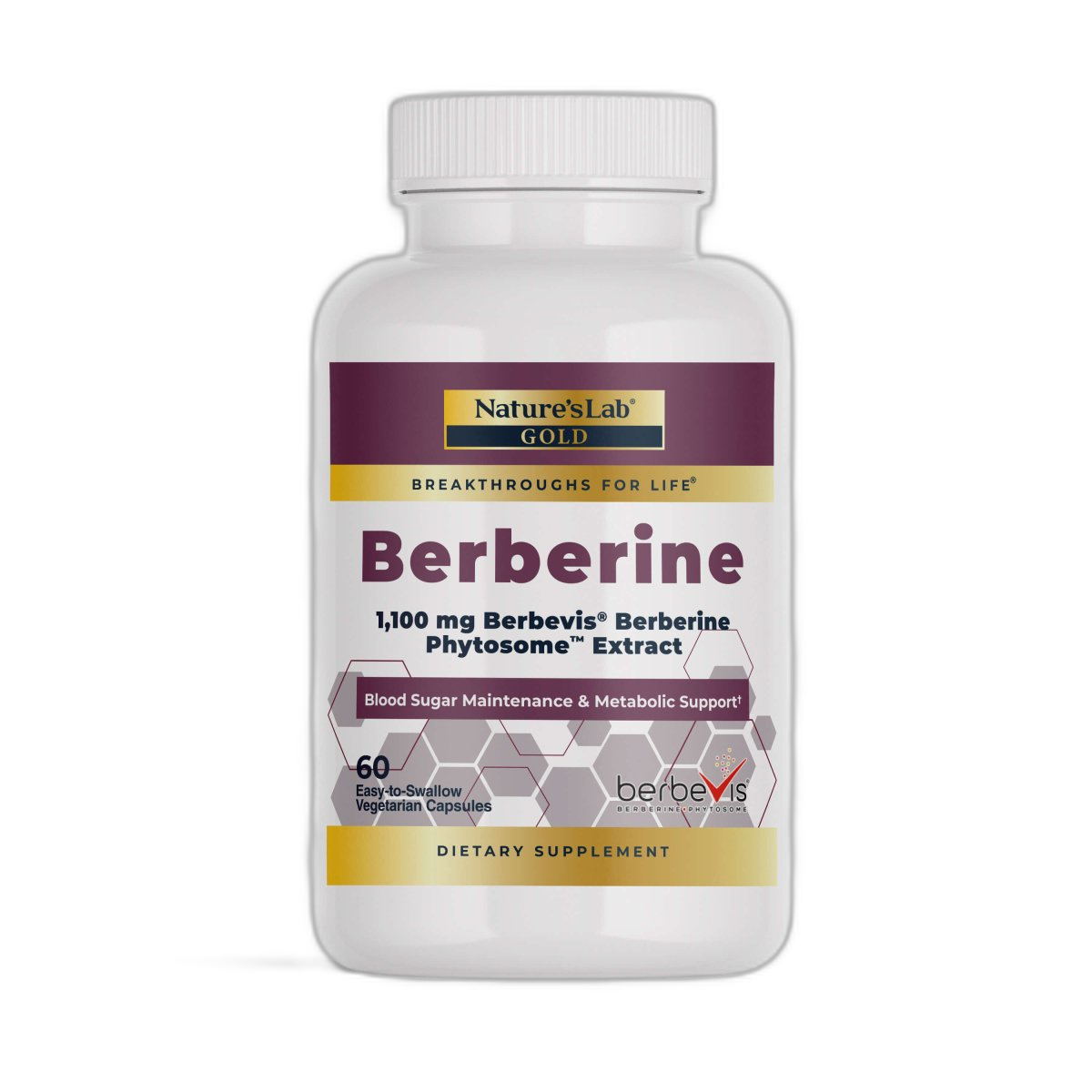 Nature's Lab Gold Berbevis® Berberine Phytosome™ Extract - 60 Capsules